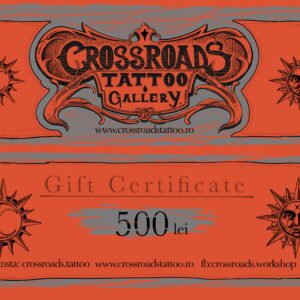 voucher cadou gift certificate cadou tatuaje 500 lei crossroads tattoo
